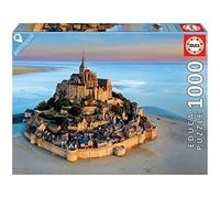 Educa - Puzzle 1000 pezzi Mont-Saint-Michel | Puzzle città e paesaggi | Misura 68x48 cm | Include colla Fix | Per adulti 14+ (19262)