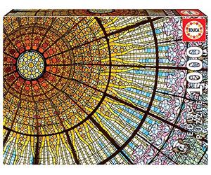 Educa - Puzzle 1000 pezzi Palau della Musica | Puzzle architettura | Misura 68x48 cm | Include colla Fix | Per adulti 14+ (19256)