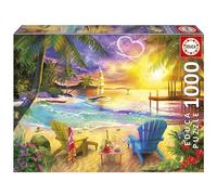 Educa Borrás Puzzle Spiaggia degli innamorati 1000 pezzi 68x48 cm con colla Fix per adulti 14+