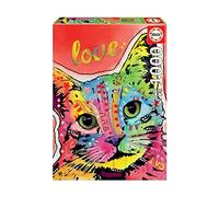 Educa - Puzzle 1000 pezzi Tilt Cat Love, Dean Russo | Puzzle arte pop | Misura 48x68 cm | Include colla Fix | Per adulti 14+ (19257)