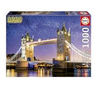Educa - Puzzle 1000 pezzi Tower Bridge Neon | Puzzle città e luce | Misura 68x48 cm | Per adulti 14+ (19930)