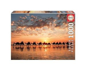 Educa - Puzzle 1000 pezzi Tramonto a Beach Cable | Puzzle mare | Misura 68x48 cm | Include colla Fix | Per adulti 14+ (18492)