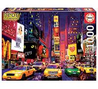 Educa - Puzzle 1000 pezzi Volte quadrati - Brilla nel buio | Puzzle neon e astratto | Misura 68x48 cm | Include colla Fix | Per adulti 14+ (18499)