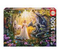 Educa Puzzle 1500 Pezzi Drago, Principessa E Unicorno 17696