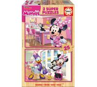 Educa - Puzzle 2x25 Minnie Happy Helpers - 40-99 Pezzi