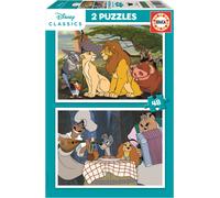 Educa - Puzzle 2x48 Animali Disney - 40-99 Pezzi