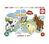 Educa - Puzzle 3D Animali della Fattoria | Include 5 personaggi facili da assemblare per giocare e imparare | Consigliato per bambini dai 3 ai 5 anni (20433)