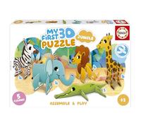 Educa - Puzzle 3D Animali della Giungla | Include 5 figure facili da assemblare per giocare e imparare | Consigliato per bambini dai 3 ai 5 anni (20432)