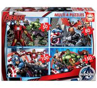Educa - Puzzle 4 puzzle Avengers - 40-99 Pezzi