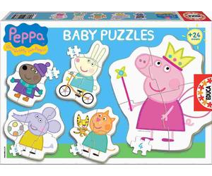 Educa - Puzzle 4in1 Baby Piggy Peppa e i suoi amici - 1-39 Pezzi