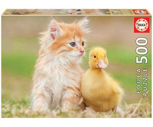 Educa Puzzle 500 Pezzi Amici Adorabili 18467 Gattino, Anatroccolo