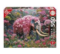Educa - Puzzle 500 pezzi per adulti | Elefante floreale. Include colla Fix Puzzle. Dimensioni: 48 x 34 cm. Da 11 Anni (20228)