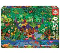 Educa - Puzzle 500 pezzi per adulti | Giungla. Pezzi perfettamente finiti e sicuri per i bambini. Misura 34 x 48 cm. Include colla FIX Puzzle. Da 11 anni (19245)