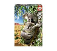 Educa - Puzzle 500 pezzi per adulti | Koala con cucciolo. Pezzi perfettamente finiti e sicuri per i bambini. Misura montata: 34 x 48 cm. Include colla FIX Puzzle. Da 11 anni (18999)