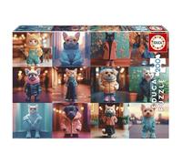 Educa - Puzzle Animali alla Moda | 200 pezzi Puzzle | Animali Divertenti, Puzzle Bambini | dai 6 anni (20219)