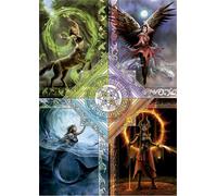 Educa - Puzzle di 1500 pezzi per adulti | Grafico a stella magica elementale, Anne Stokes. Misura: 85 x 60 cm. Include la colla Fix Puzzle. Da 14 anni (19941)