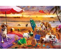 Educa - Puzzle da 1000 pezzi per adulti | Cani che giocano sulla spiaggia. Include colla Fix Puzzle. Misure: 68 x 48 cm. Dai 14 anni (20312)