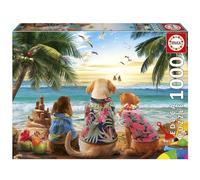 Educa - Puzzle da 1000 pezzi per adulti | Cani sulla spiaggia | Dimensioni: 68 x 48 cm | A partire da 14 anni (20291)
