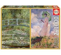 Educa - Puzzle da 1000 pezzi per adulti | Monet Puzzle 2x1000 | Arte | Dimensioni: 48 x 68 cm. Include la colla del puzzle fix. Consigliato a partire dai 14 anni (19270)