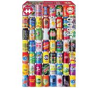 Educa - Puzzle da 1000 pezzi per adulti | Serie Miniature. Lattine di soda. Dimensioni: 30 x 46 cm. Include la colla del puzzle FIX. Consigliato a partire dai 14 anni (19035)