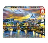 Educa - Puzzle La Basilica Di San Pietro E Il Ponte Sant'Angelo - 1500 Pezzi