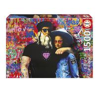 Educa - Puzzle da 1500 pezzi per adulti | Leo e Lisa, TV Boy. Include colla Fix