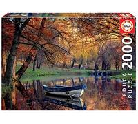 Educa - Puzzle da 2000 pezzi per adulti | Barca sul Lago | Paesaggi | Misura: 96 x 68 cm. Include colla fix puzzle. Da 14 anni (19275)