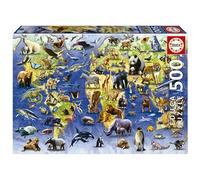 Educa - Puzzle da 500 pezzi per adulti e bambini | Specie in pericolo di estinzione. Misura: 48 x 34 cm. Include la colla Fix Puzzle. Da 11 anni (19908)