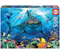Educa Borrás Puzzle Squalo bianco – 500 pezzi, 48 x 34 cm, con colla – Da 11 anni