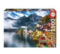 Educa Borrás Puzzle Hallstatt, Austria – 1500 pezzi, 85x60 cm, con colla Fix Puzzle – da 14 anni