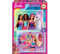 Educa - 2 x 48 Barbie, 2 kartonnen puzzels met 48 delen, plezier per dubbelspel,