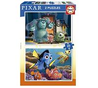 Educa - Puzzle Disney Pixar | Set di 2 enigmi per bambini con 20 pezzi. Misura approssimativa una volta montata: 28 x 20 cm. Composto da grandi pezzi perfettamente finiti. Da 4 5 6 anni (19673)