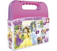 Educa - Puzzle Disney Principesse | Set 4 in 1 Puzzles Progressivi | Giochi Educativi con Grandi Pezzi | Puzzle Per bambini dai 3 anni (16508)