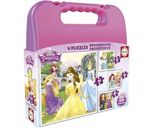 Educa - Puzzle Disney Principesse | Set 4 in 1 Puzzles Progressivi | Giochi Educativi con Grandi Pezzi | Puzzle Per bambini dai 3 anni (16508)