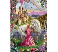 Educa - Puzzle Principessa e unicorno - 500 Pezzi