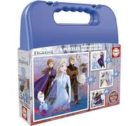 Educa 18114 Disney Frozen Progressive Puzzles II Case 12+16+20+25, Unique, One S
