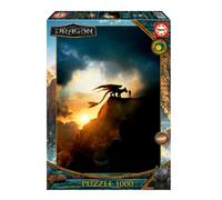 Educa - Puzzle 1000 pezzi Dragon Trainer DreamWorks | Puzzle per adulti con immagine epica | Età 14+ (20593)