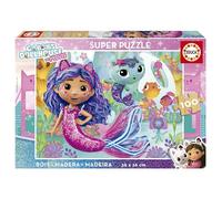 Educa - Puzzle in legno 100 pezzi Gabby's Dollhouse Universal | Puzzle per bambini in legno senza schegge | A partire da 6 anni (20541)