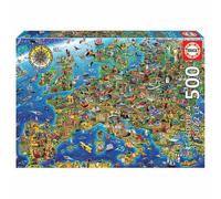 Educa Puzzle In Legno Mappa Dell´europa 500 Pezzi