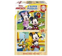 Set di 2 Puzzle Mickey Mouse 19287 16 Pezzi 36 cm
