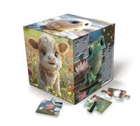 Educa - Puzzle 3D di cuccioli di animali | Puzzle a cubo per bambini con 54 pezzi in totale | Età 4, 5, 6 anni e oltre (20712)