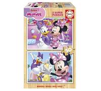 Educa - Puzzle Legno Minnie Mouse | 2x50 pezzi Puzzle Legno | Minnie, Disney Bambina | dai 5 anni (19962)