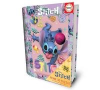 Educa Puzzle lenticolare 3D Stitch da 300 pezzi, presentato in una splendida scatola di metallo da collezione a forma di libro, +8 anni (20824)