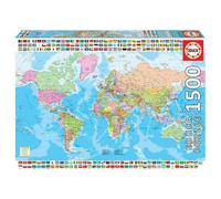 Educa Puzzle Mappa Politica Del Mondo 1500 Pezzi