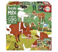 Educa - Puzzle Max Fattoria | 28 pezzi Puzzle XXL | Pezzi Grandi Fattoria, Bambini | dai 3 anni (19955)