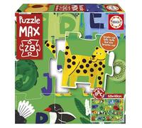 Educa - Puzzle MAX per bambini con un'immagine educativa | Alphabet Animals | 28 Grandi pezzi, facili da manipolare e adattarsi | A partire da 3 4 5 anni (20492)