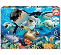 Educa - Puzzle Meerestiere Selfie | 100 pezzi Puzzle | Animali Mare Divertenti, Bambini | dai 6 anni (18062)