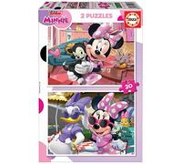 Educa - Puzzle 2x20 Minnie una margherita - 40-99 Pezzi