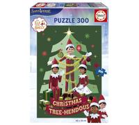 Educa - Puzzle natalizio per bambini, 300 pezzi, The Elf on The Shelf | Immagine con elfo esploratore di Natale e scene festive, regalo per la vigilia di Natale o re, dai 8 anni in su (20861)