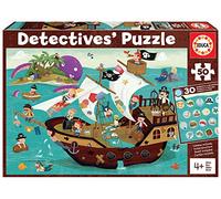 Educa - Puzzle Nave Pirata Cerca e Trova | 50 pezzi Puzzle | Pirati, Suchpuzzle Bambini | dai 4 anni (18896)